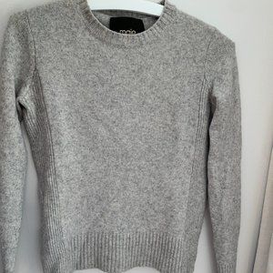 Maje Paris Grey Cashmere Crewneck Sweater
